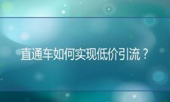 <b>直通车如何实现低价引流</b>