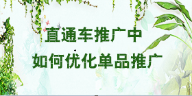 直通车推广中如何优化单品推广